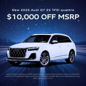 Side view of an Audi.